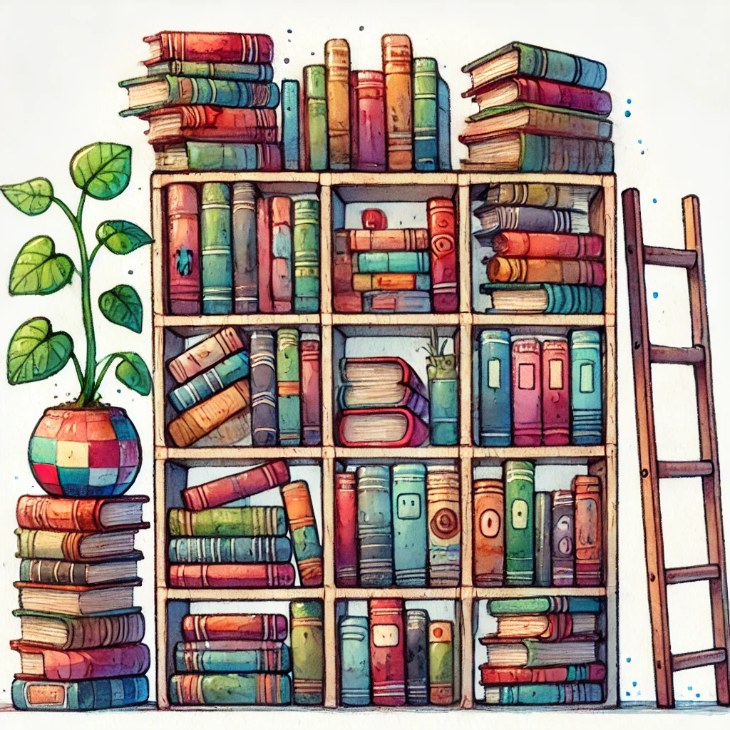 Bookshelf illustration